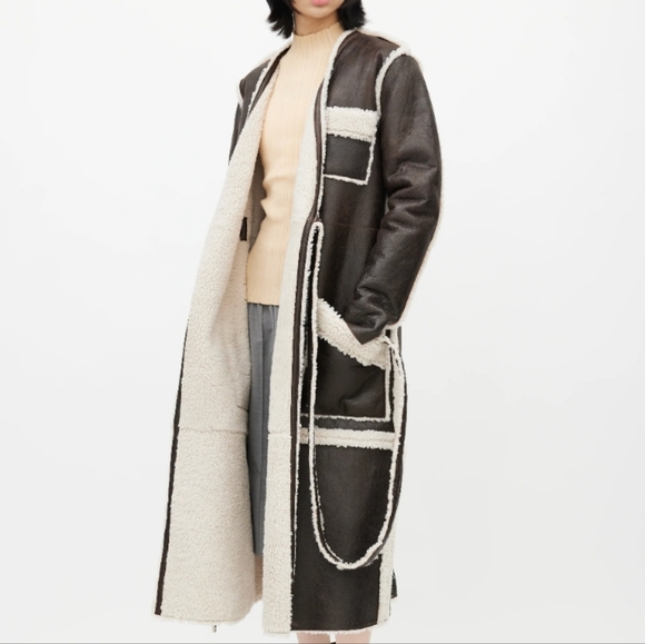 NWOT LUXURY COAT for Winter: 100% Shearling Dark brown lamb leather coat - New - Picture 14 of 14